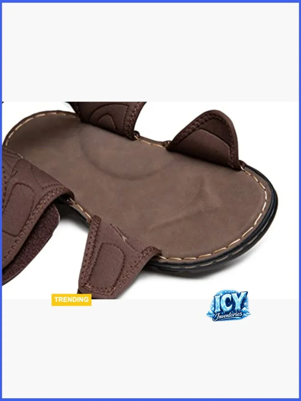 Genuine Leather Fisherman Sandals with Arch Support Hook & Loop Closure